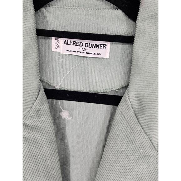 Alfred Dunner Womens Sz 12 Single Button Corduroy Blazer Jacket sage Green - Picture 3 of 4
